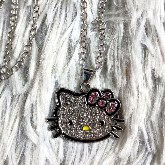 Hello Kitty Rhinestone Pendant Necklace - Picture 2 of 4